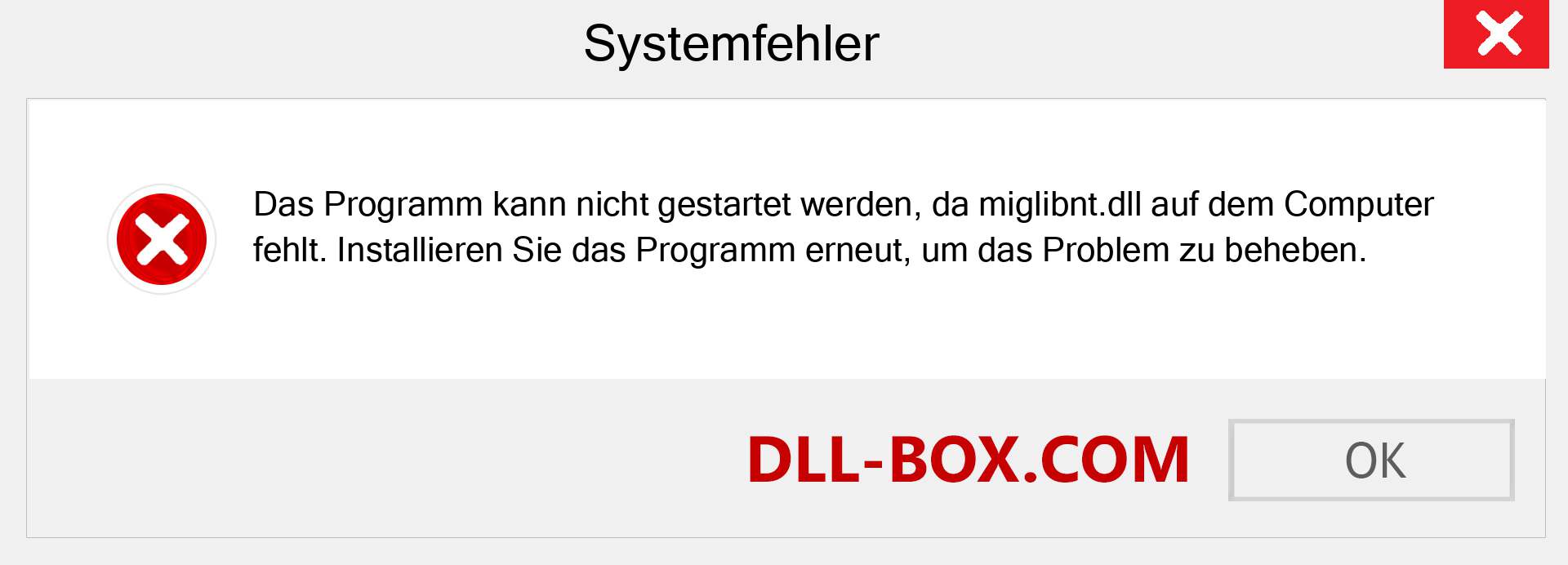 miglibnt.dll-Datei fehlt?. Download für Windows 7, 8, 10 - Fix miglibnt dll Missing Error unter Windows, Fotos, Bildern